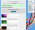 Capture d'écran du Back-Office sur la page "Gestion galerie réalisations". Cette page permet de gérer les photos qui seront affichées sur la page "Réalisations".